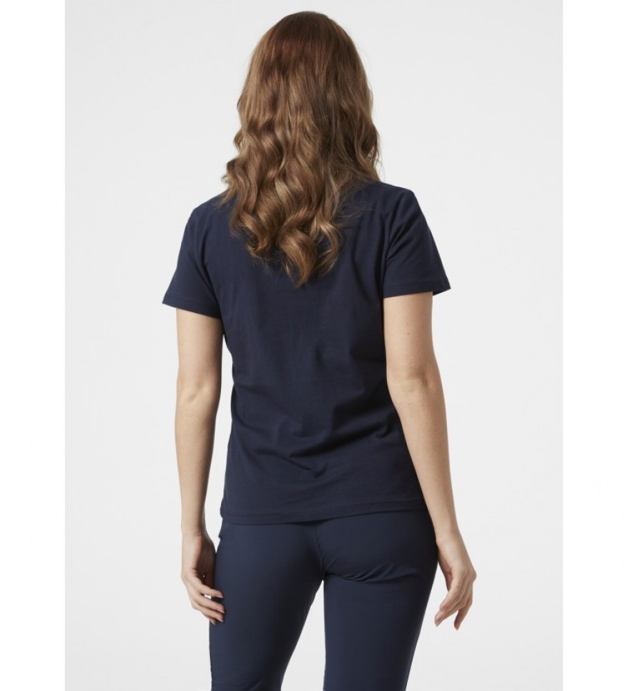 Camiseta Helly Hansen com o logotipo HH azul marinho