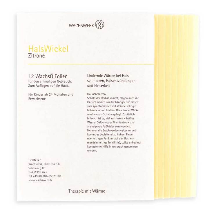 Halswickel Zitrone Wachswerk, 12 St