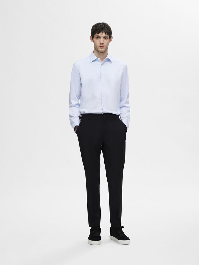 Selected Homme SLHSLIM-PERFORMANCE SHIRT LS NOOS Blå