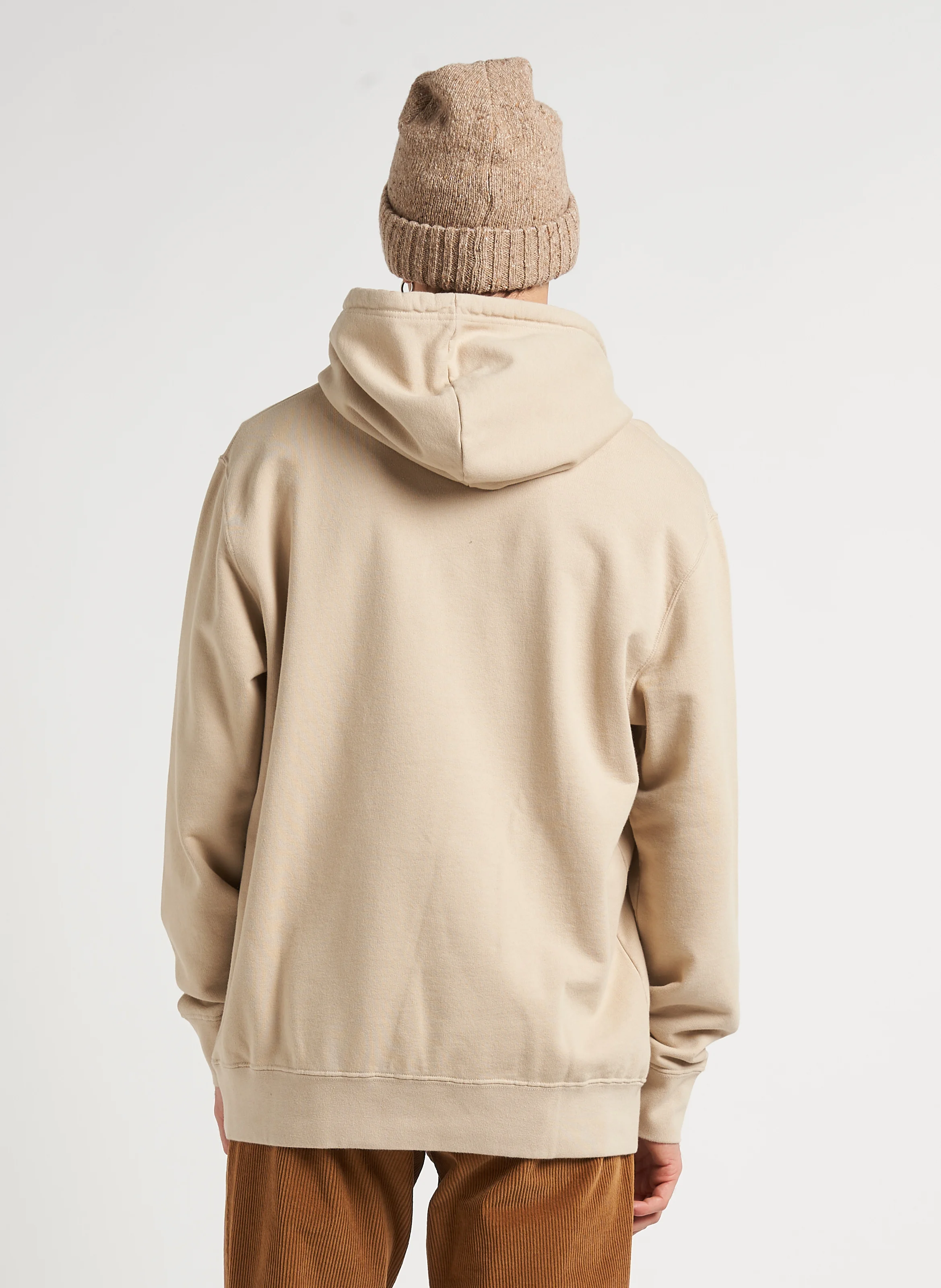 Sweat à capuche imprimé en coton| Beige