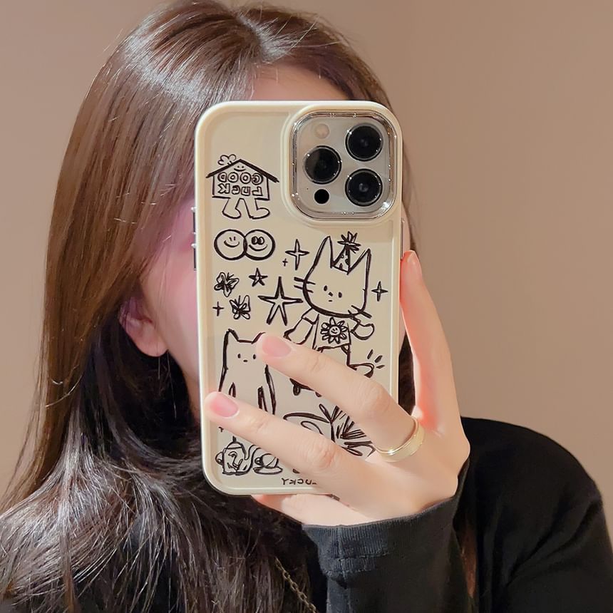 kloudkase - Cat Phone Case - 16 Pro Max / 16 Pro / 16 Plus / 16 / 15 Pro Max / 15 Pro / 15 Plus / 15 / 14 Pro Max / 14 Pro / 14 Plus / 14 / 13 Pro Max / 13 Pro / 13 / 13 Mini
