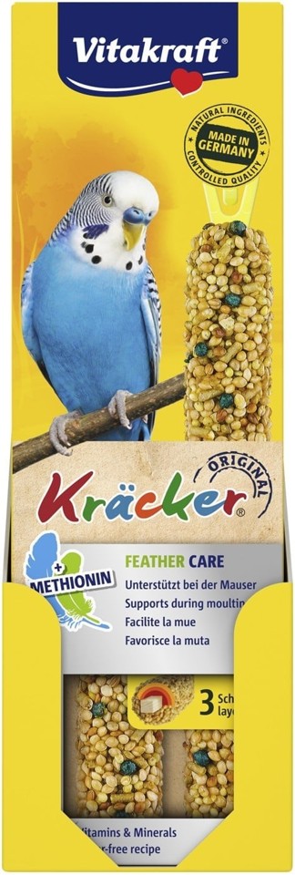 Vitakraft - Bird snacks - 10 x Kräcker Feather Care for budgies (bundle)