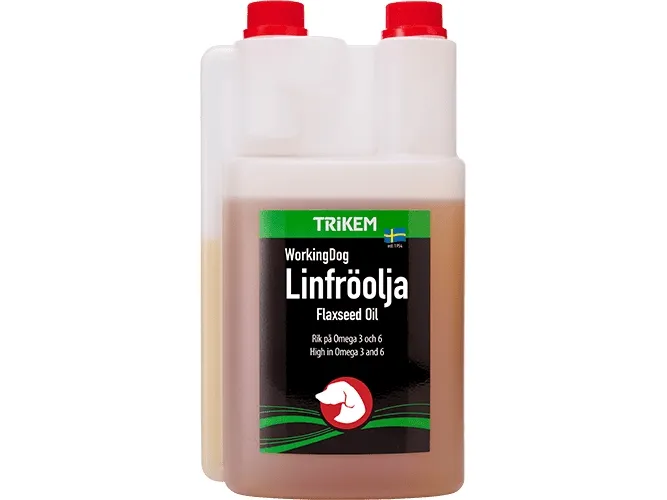 Trikem WorkingDog Linfröolja - Koldpresset hørfrøolie (1 liter)