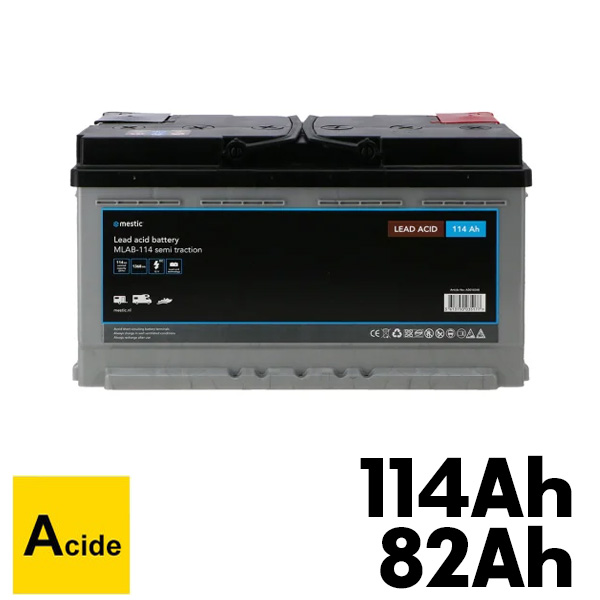 Batterie Acide MLAB 12V 82-114Ah MESTIC