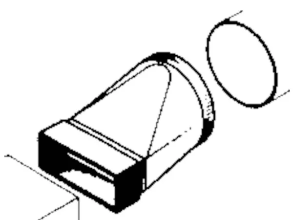 Wallair 20200115 Fladkanals-ventilationssystem 100 Overgangsstykke 110/100