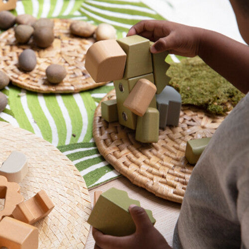 Guidecraft blokken met drukknopen - dieren - 33st