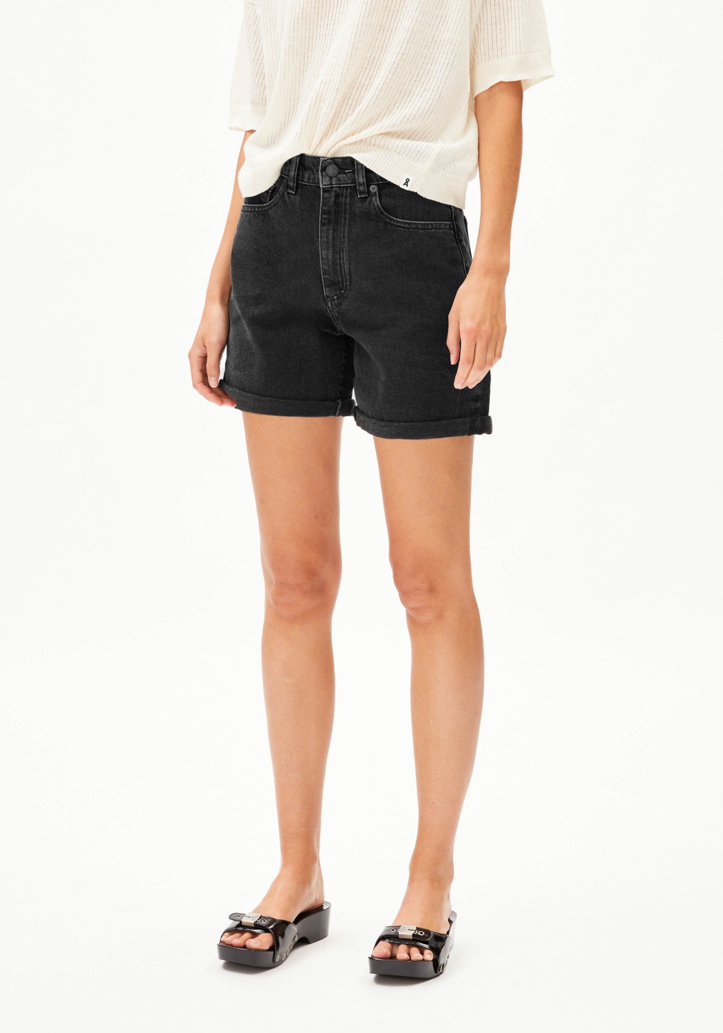 Armedangels Jeans-Shorts Sheaari Ebony Black