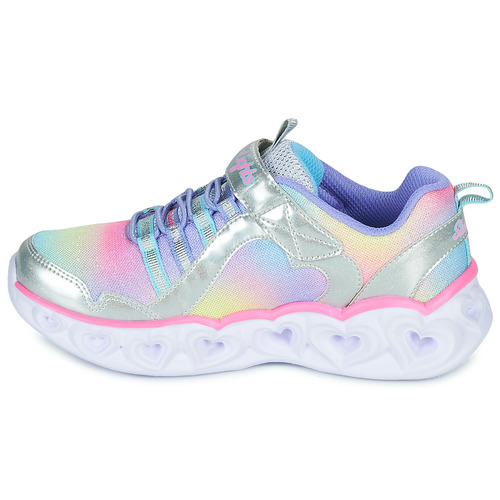 Skechers - HEART LIGHTS RAINBOW LUX Plata / Rosa