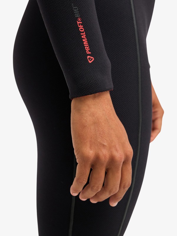 5/4 Elite Xtra Warm Combinaison de surf à capuche avec zip poitrine Noir Femme