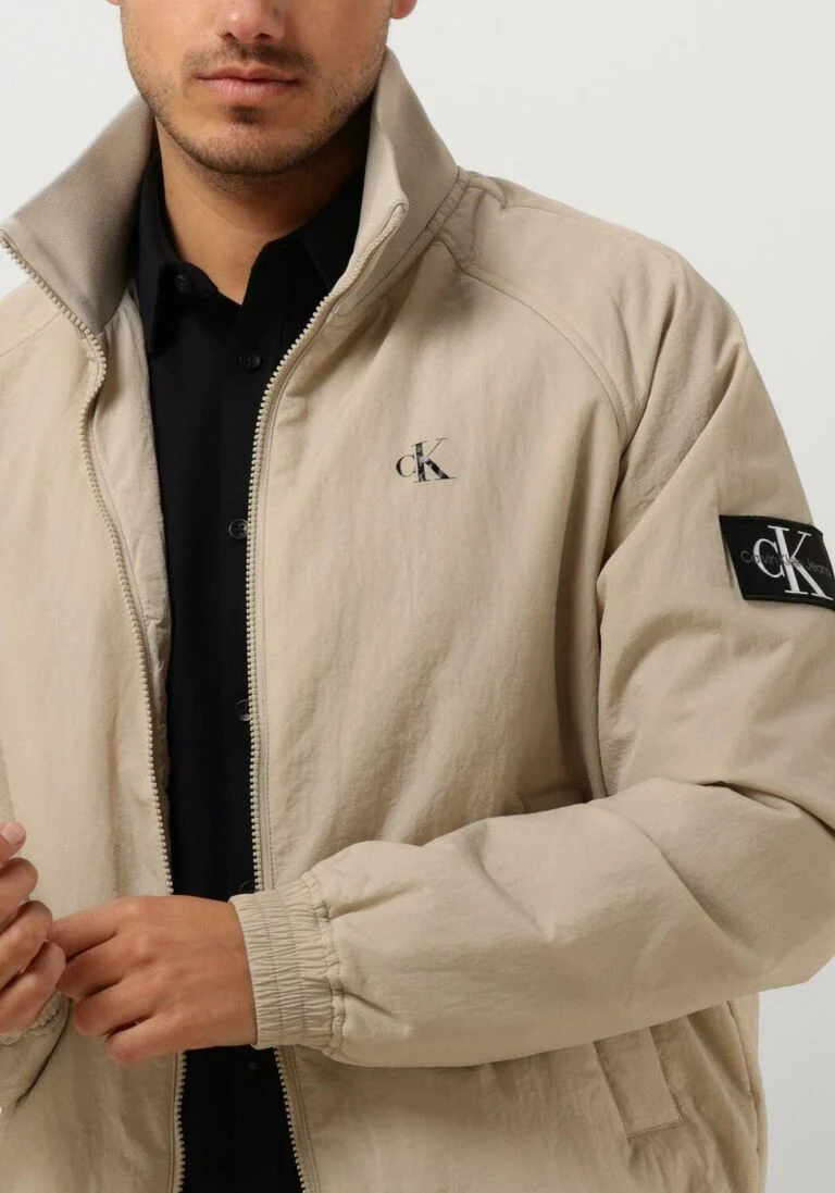 CALVIN KLEIN taupe calvin klein jack padded harrington