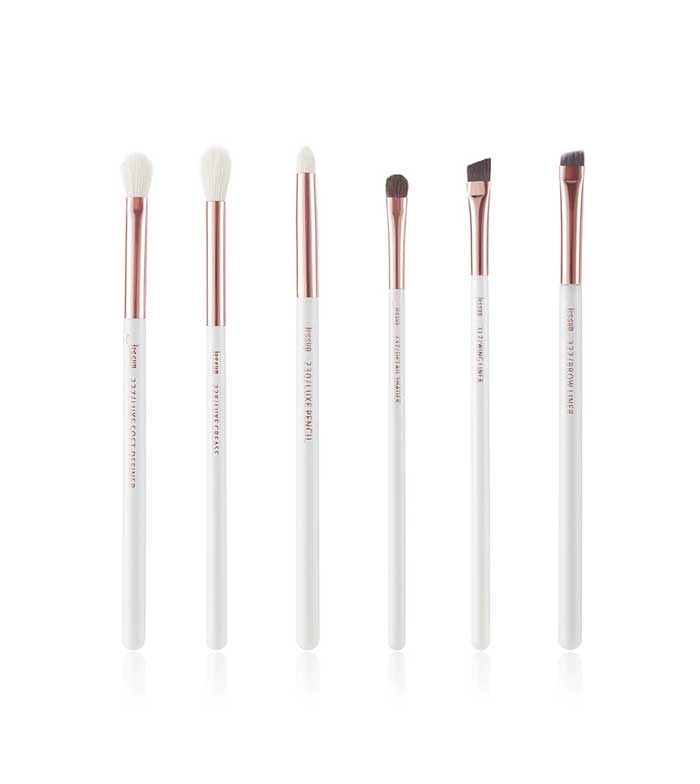 Jessup Beauty - Conjunto de pincéis 6 pcs - T221: White/Rose Gold