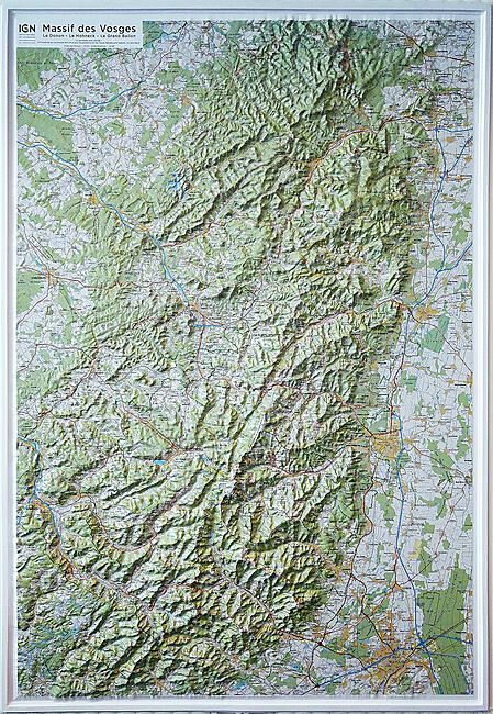 IGN - RELIEF MASSIF DES VOSGES 1 100 000 113x80