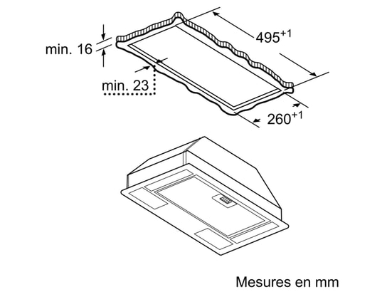 BOSCH - Groupe filtrant DLN53AA70, Série 2, Eclairage LED