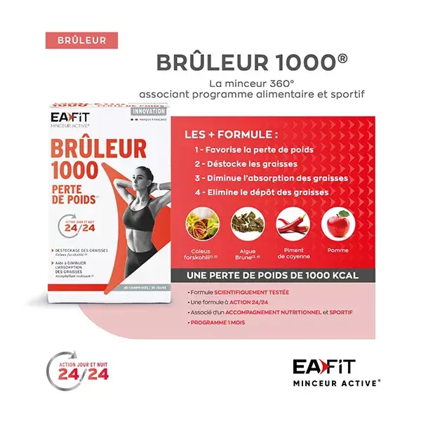 Eafit Burner 1000 para perda de peso, 60 comprimidos