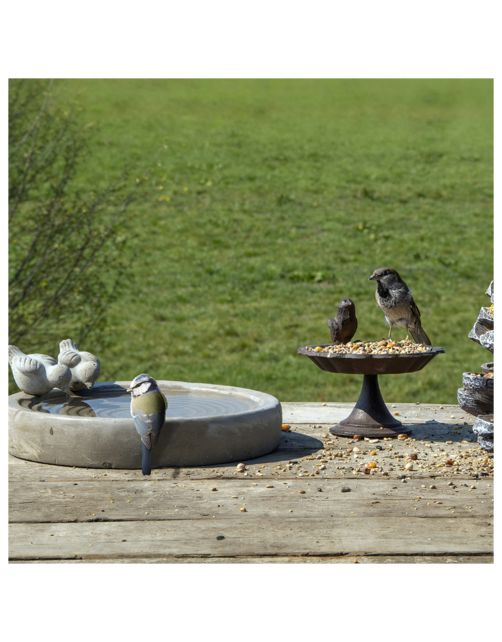 Best For Birds Vogelbad Beton - Drinkbak - 29x29x8.8 cm cm 5.15 kg Grijs