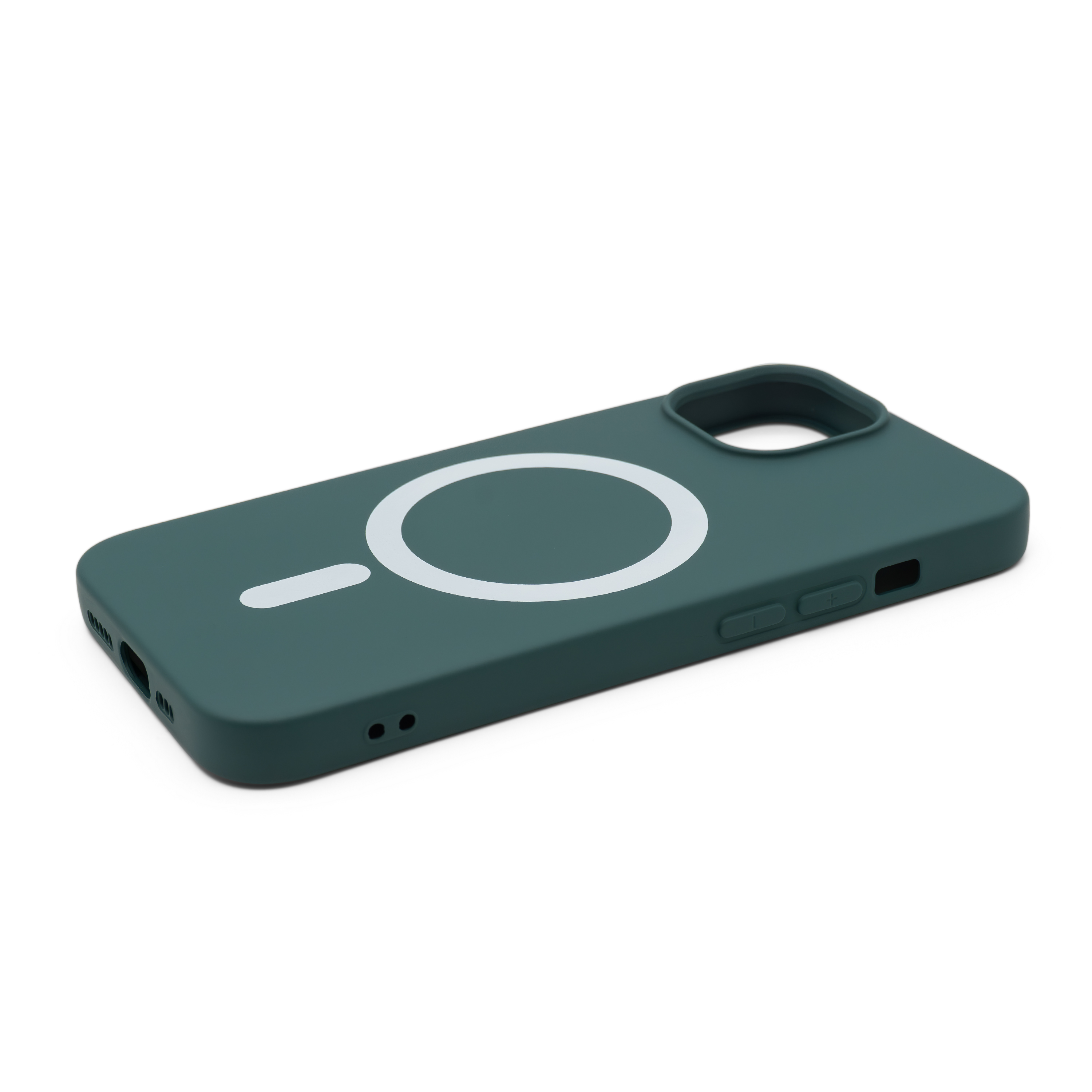 iPhone 14 / iPhone 13 MagSafe Silikon Case Hülle - Dunkelgrün