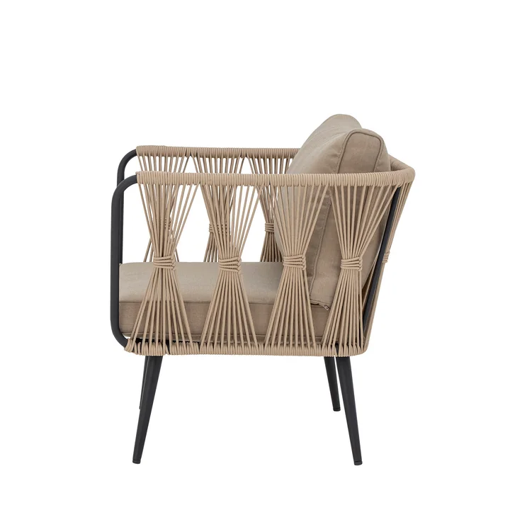 Bloomingville - Pavone Outdoor Lounge Sessel, schwarz
