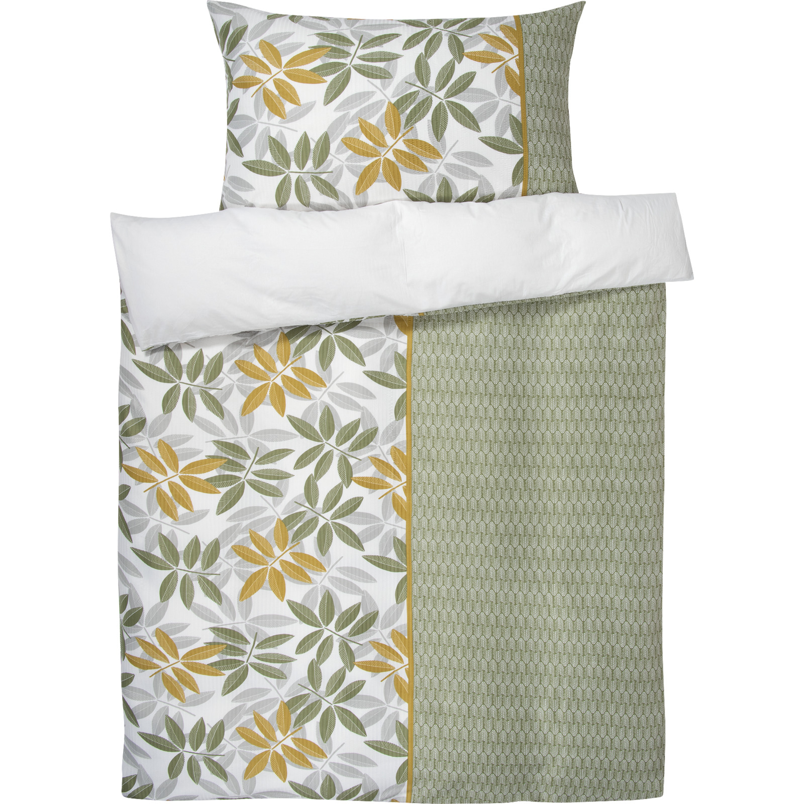 Bettwäsche Micro Seersucker mit floralem Design 160x210 65x100 Bettanzug Nord