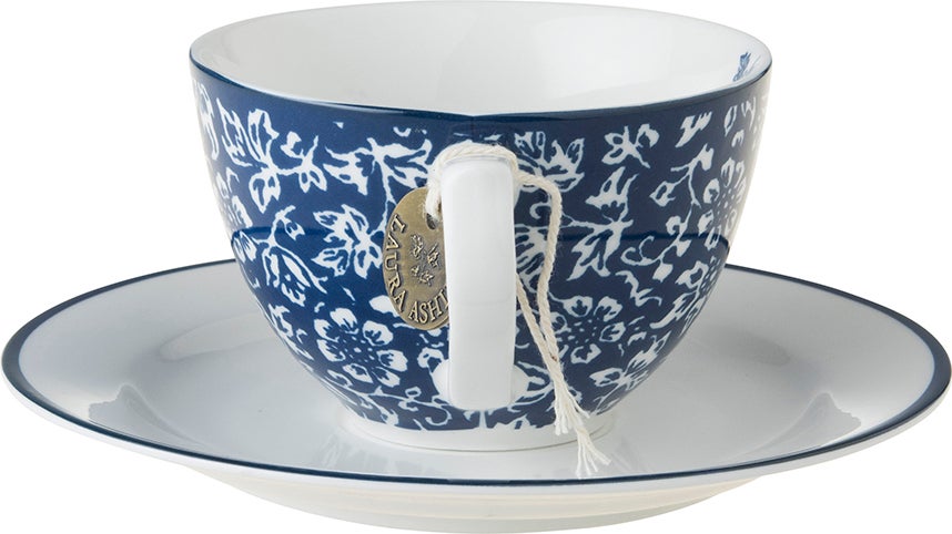 Laura Ashley kop en schotel Alyssa blauw 0,26 L