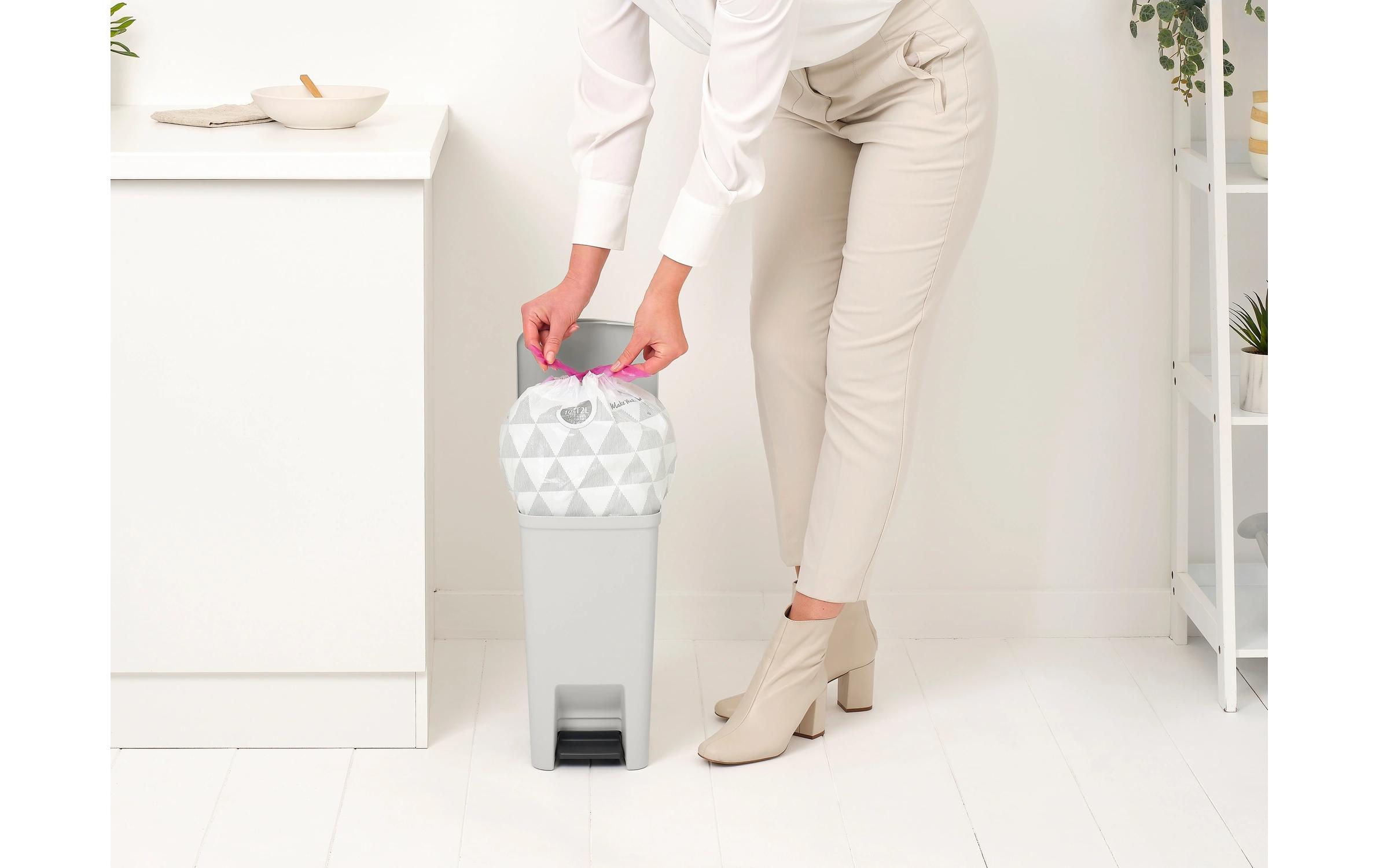 Recyclingbehälter StepUp 10 l, HellgrauTreteimer für Recyclingmaterialien