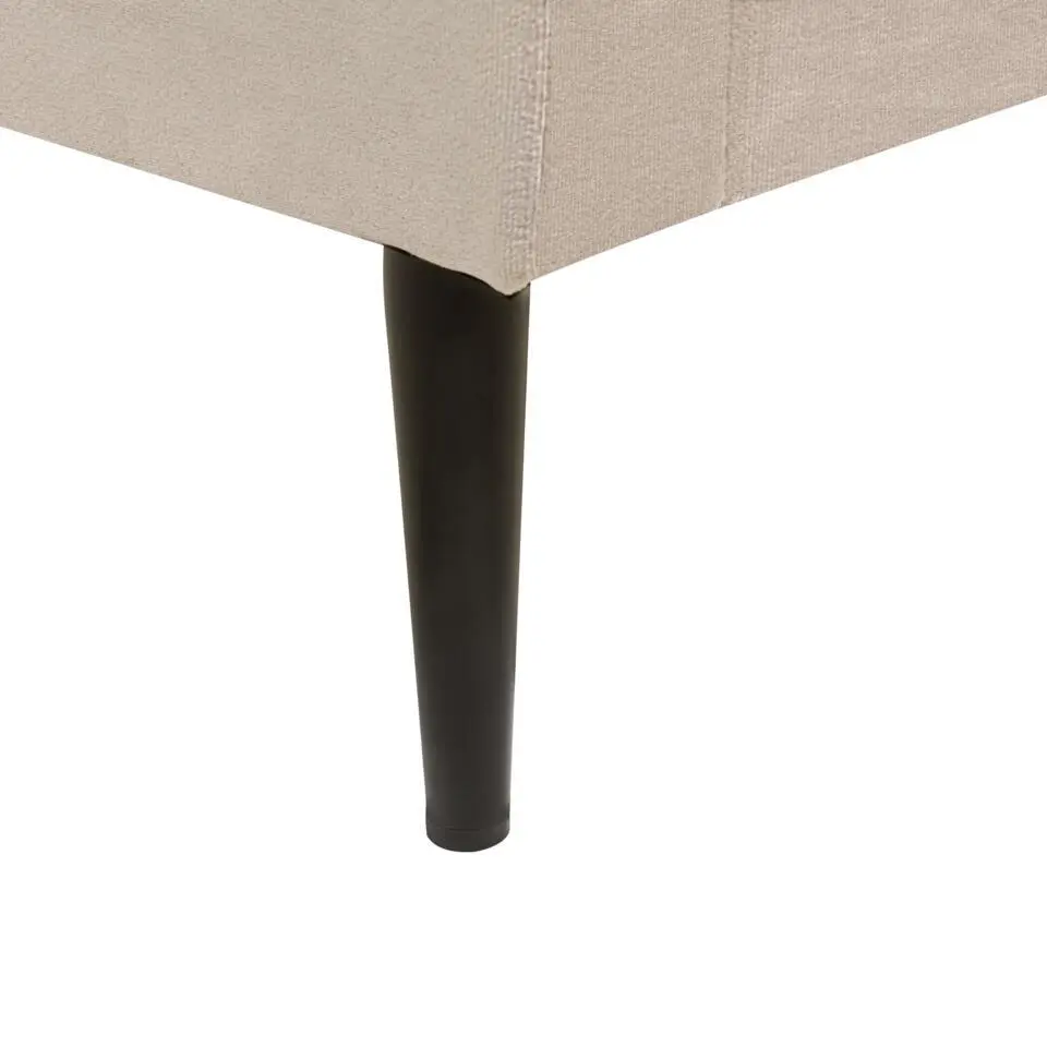 BRIN - Tweepersoonsbed - Taupe - 140 x 200 cm - Fluweel
