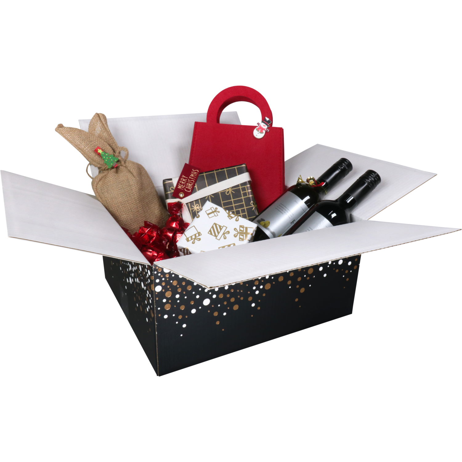 Geschenkdoos, Party Spot-On, golfkarton, 35x31x17cm,