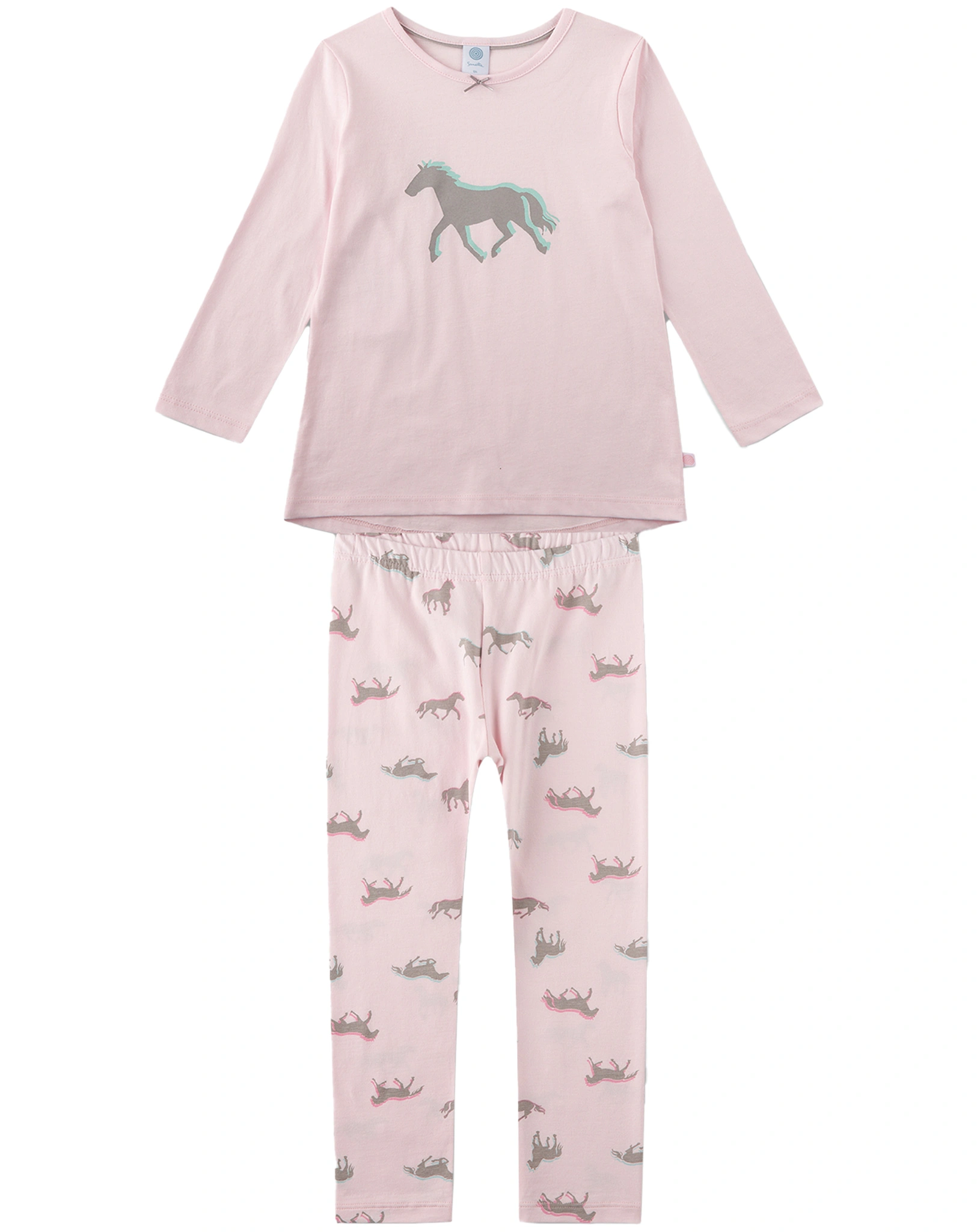 Schlafanzug PFERDE lang in rose