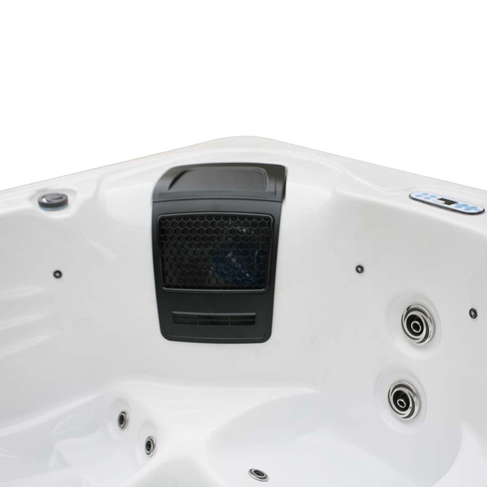 Home Deluxe - Buitenwhirlpool - SUNSET Pure - Afmetingen: 220 x 156 x 82 cm - Incl. 32 massagejets en 13 lichtbronnen | Buitenwhirlpool Spa