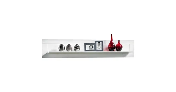 Wandboard Atlantis Dekor weiss MDF Hochglanz 167 x 32 x 17 cm