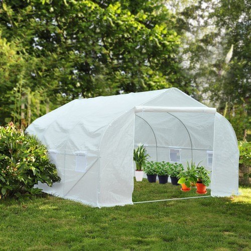 Estufa de jardim Outsunny para cultivo, branca