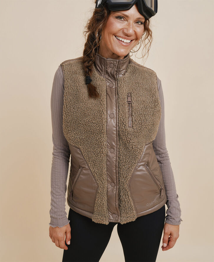 Cartel Copenhagen Glacier Fleece Vest - Hazel Lysebrun