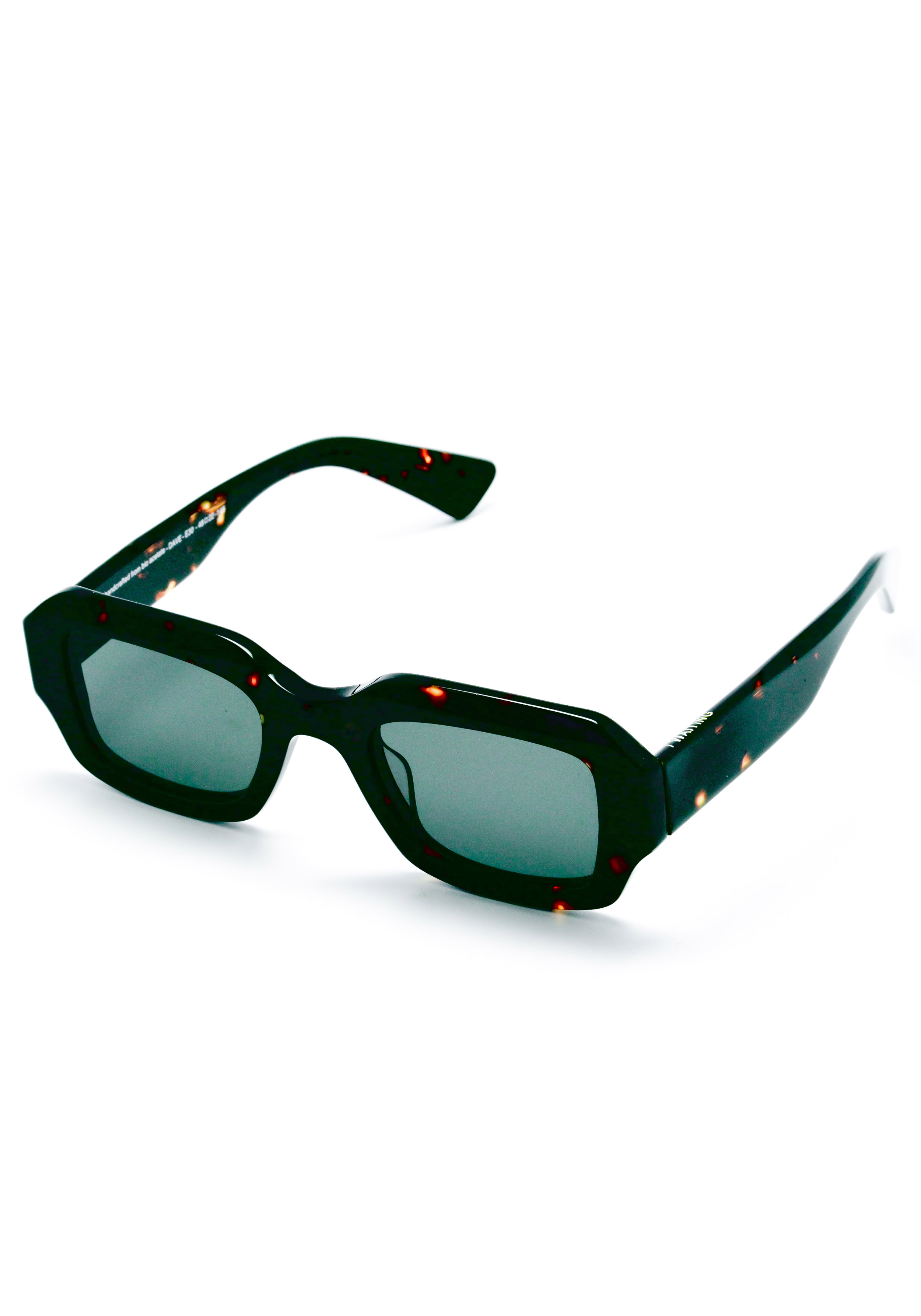 Waiting For The Sun Sonnenbrille Dave Ecaille Noir/Vert Verres