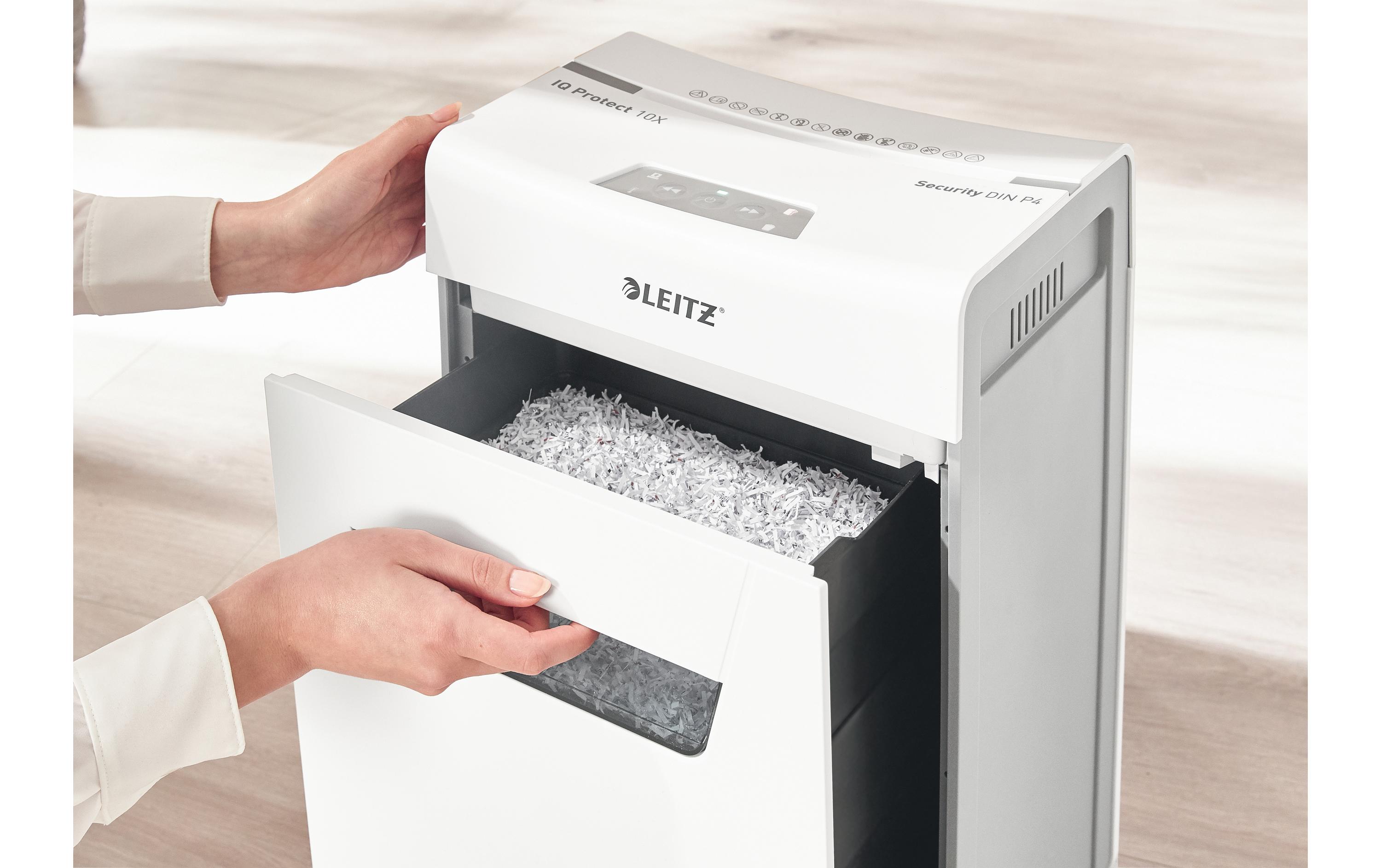 Aktenvernichter IQ Protect Premium 10X , P-4, 10 Blatt<br>Manueller Dokumentenvernichter mit Partikelschnitt für die sichere Vernichtung vertraulicher Unterlagen