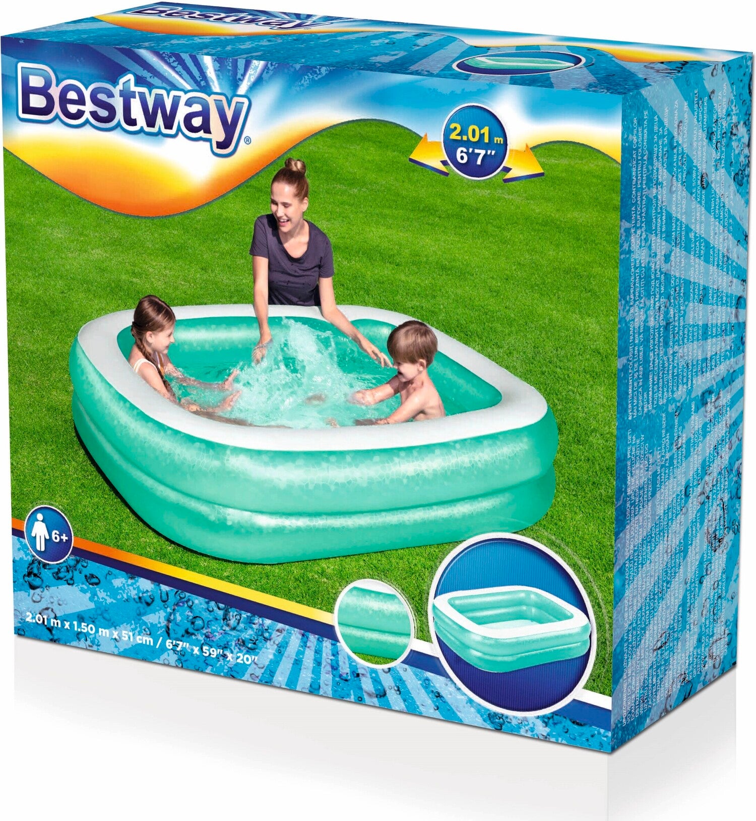 Bestway opblaas zwembad 201 x 150 x 51 cm