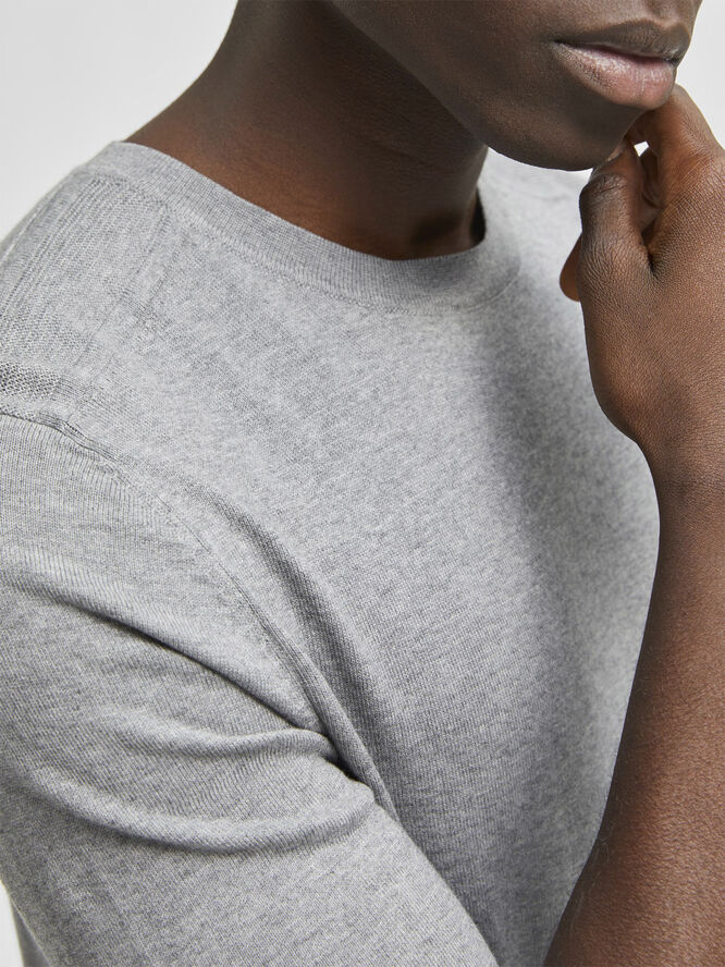 Selected Homme SLHBERG CREW NECK B NOOS Grå