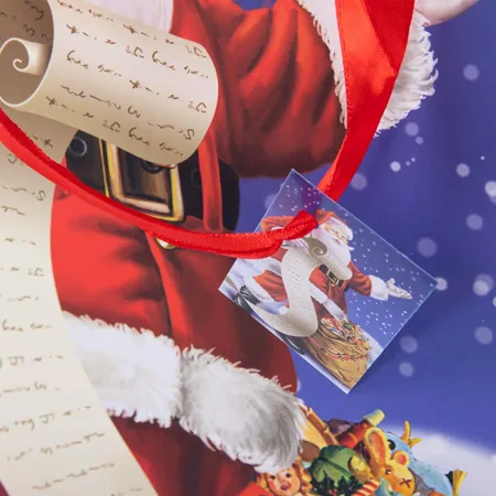 Idena Geschenktasche Weihnachten Santa Liste 23cm FSC-Mix