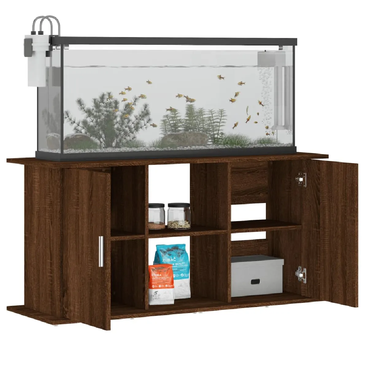 VIDAXL Support d'aquarium - Chêne marron