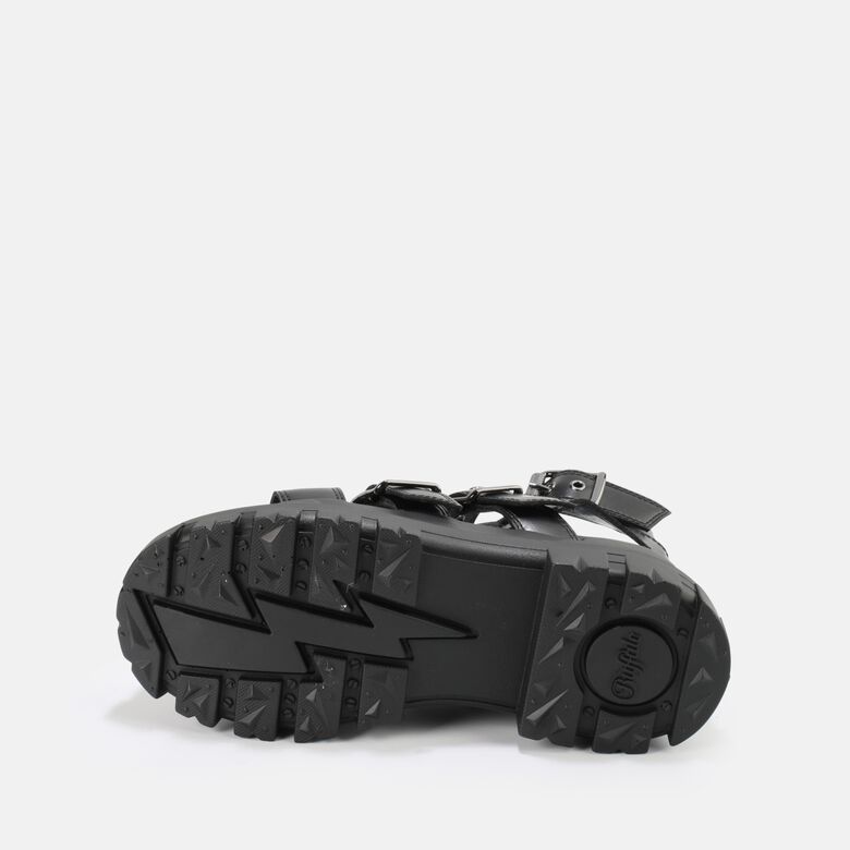 GLD ZIP sandales à plateforme véganes, noir