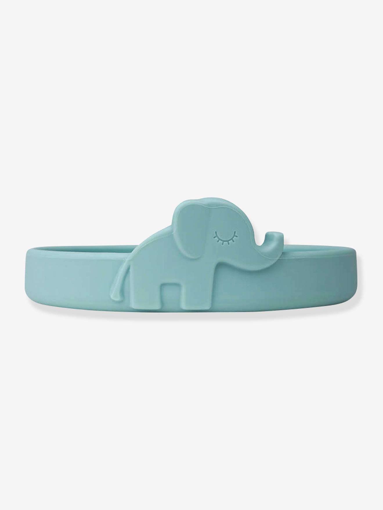 FEITO POR UM VEADO Estojo para alimentos Peekaboo Deer Friends com 3 itens, feito de silicone rosa claro liso com motivos.