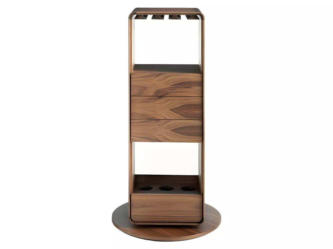 Meuble bar pivotant de noyer 3115 ANGEL CERDA