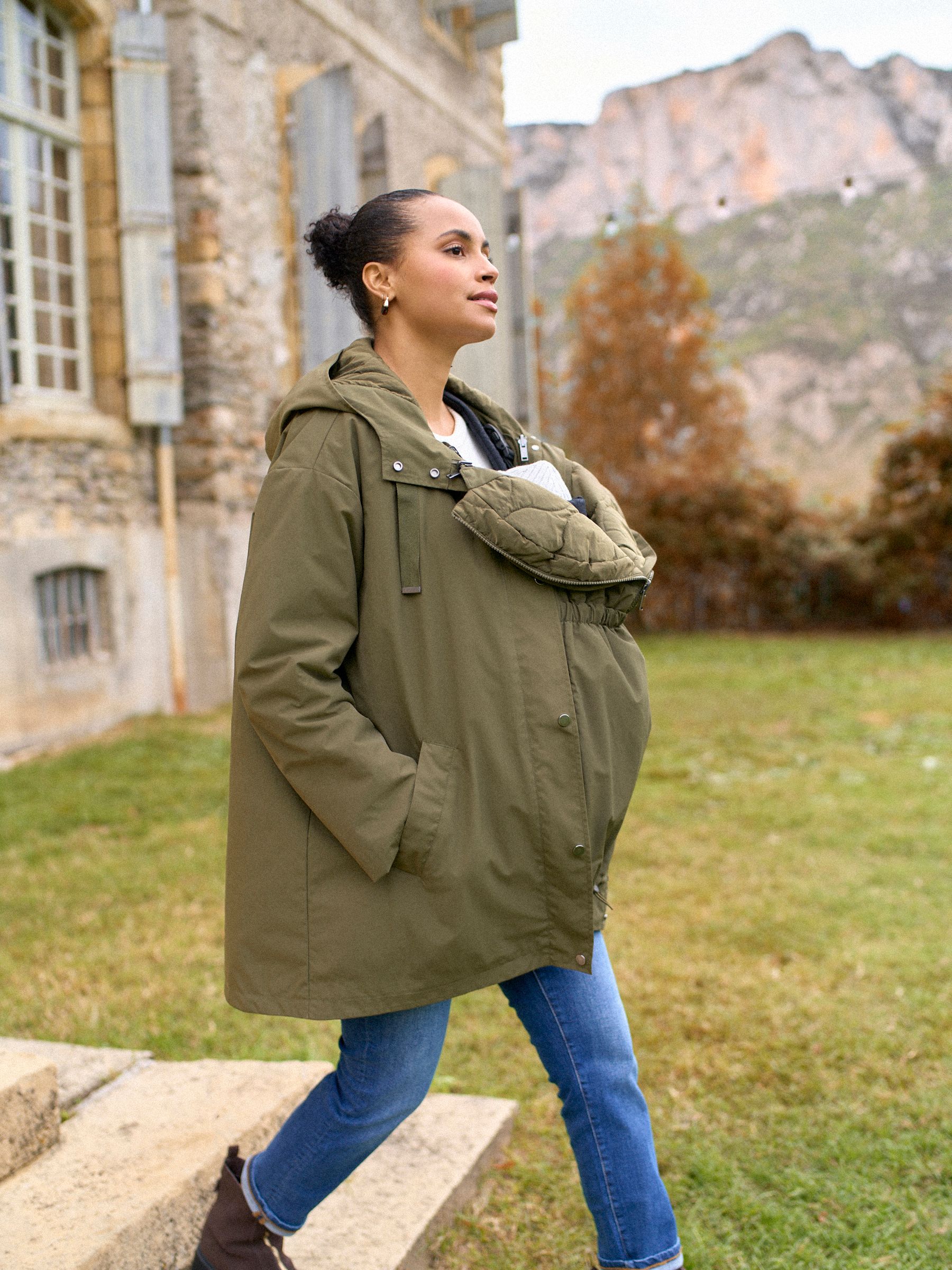 Seraphine Maternity & Babywearing Versatile Coat with Separate Inner Quilted