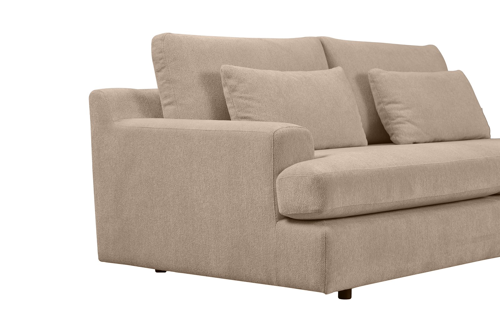 Roma 3-seter Tekstil Raven 30 Beige med sorte ben