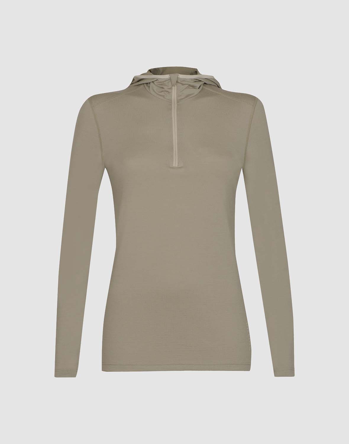 Shirt met capuchon van merinowol voor dames - Gratis Ve