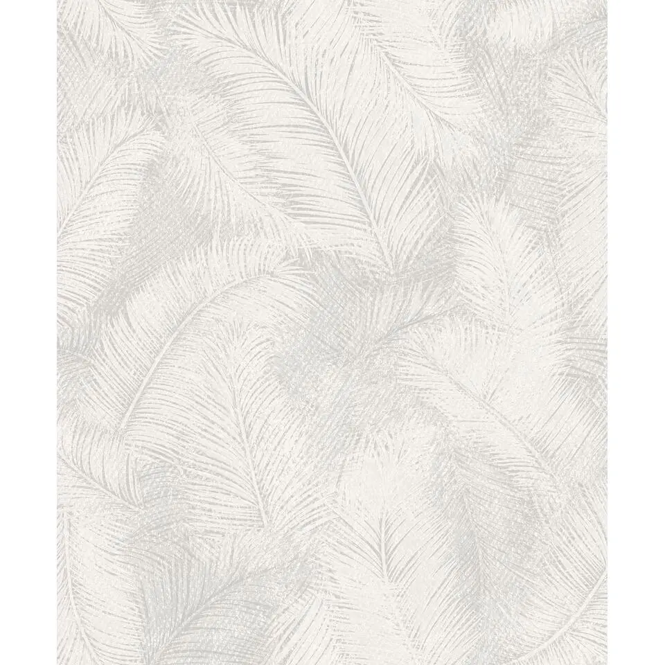 Dutch Wallcoverings Vliesbehang Arcadia happy leaf - grijs - 10,05m x 53cm