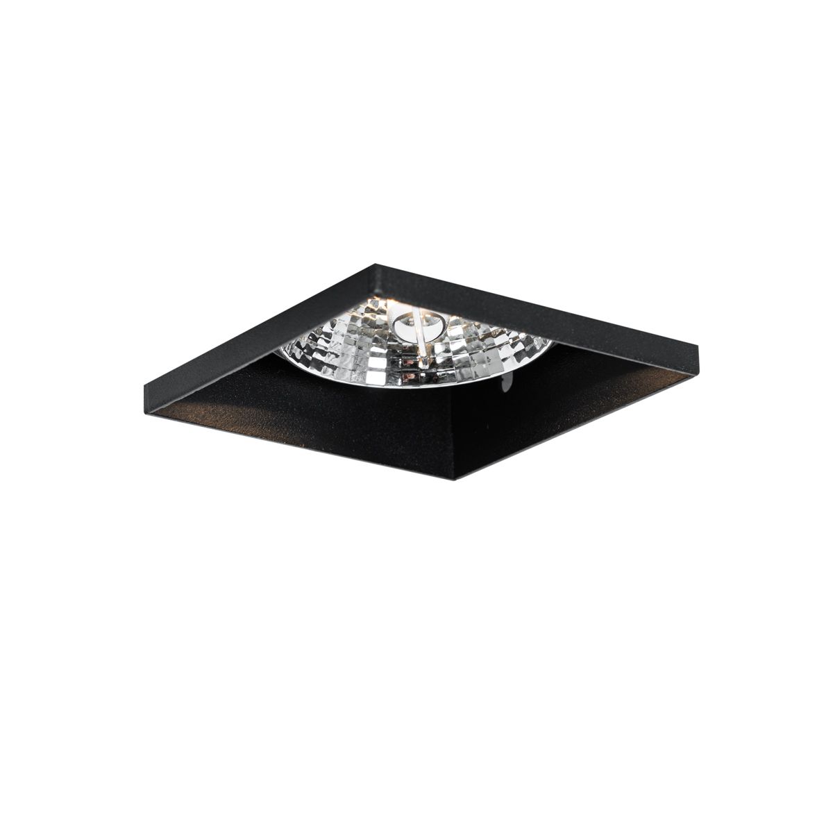 Set van 6 inbouwspots zwart GU10 70mm trimless - Oneon