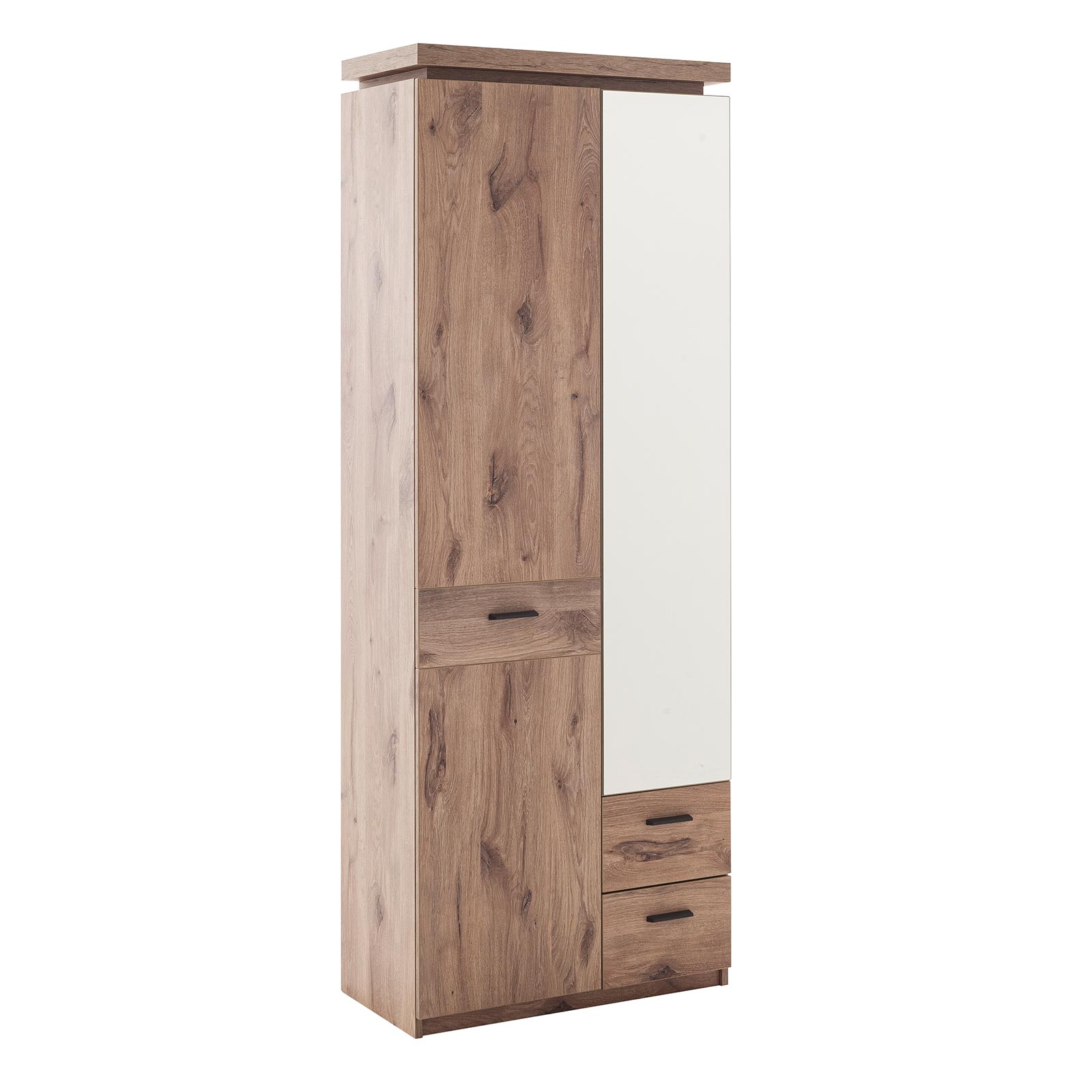 Garderobenschrank - Viking Oak - LED-Beleuchtung - 198 cm