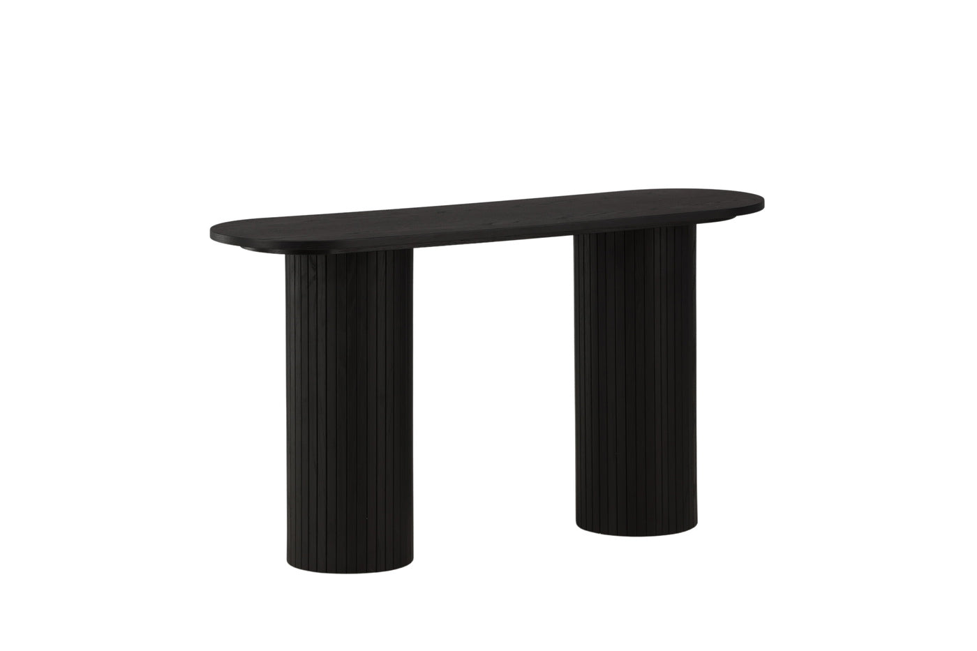FjÃ´rd - Sidetable Zwart 130cm - Fineer - Bianca