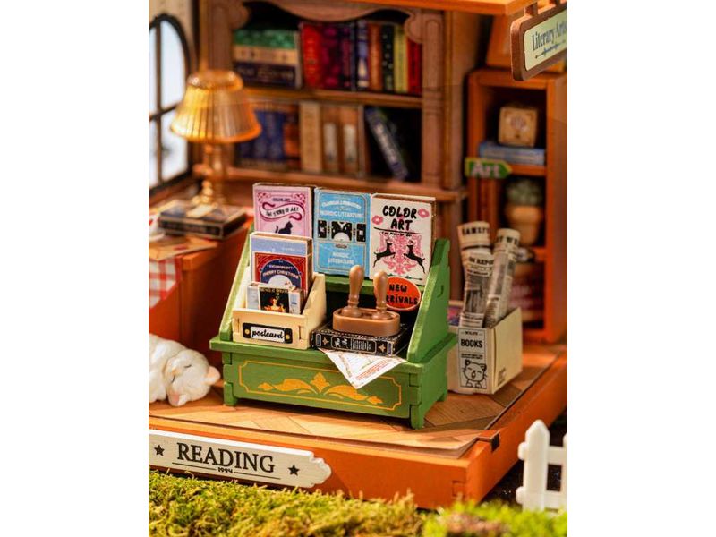 RoboTime Bausatz Bookshop 3D-Puzzle aus Sperrholz