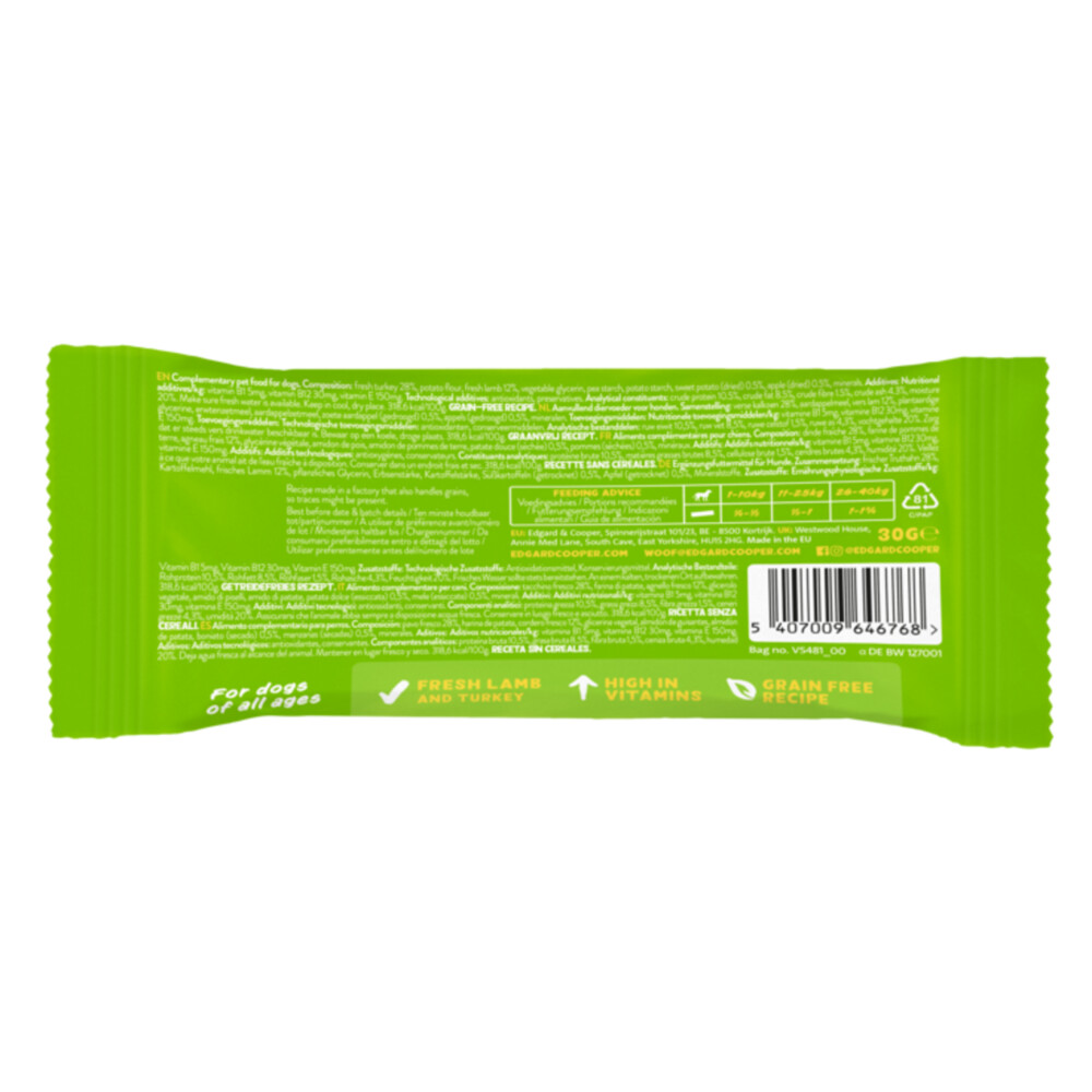 Edgard & Cooper Adult Bar Lam & Kalkoen30 gr