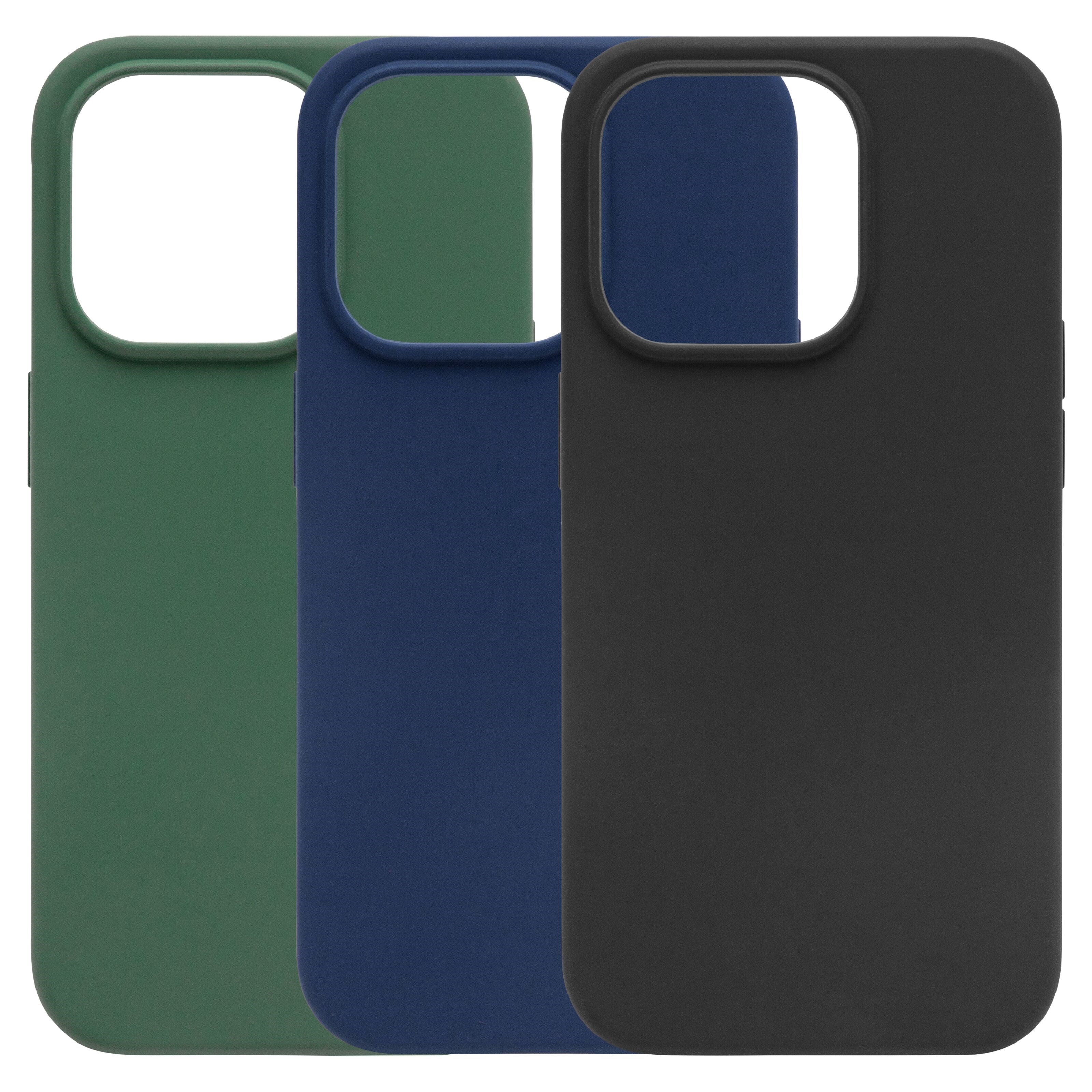 Linocell Rubber Case for iPhone 15 Pro Svart